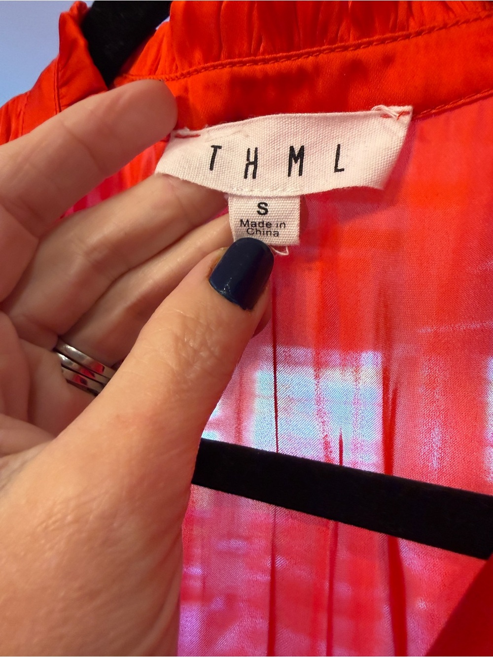 THML Vibrant Red Maxi Dress with Ruffle Accents - Picture 4 of 8